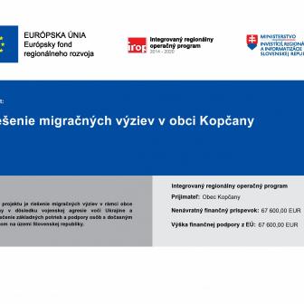 Riešenie migračných výziev v obci Kopčany